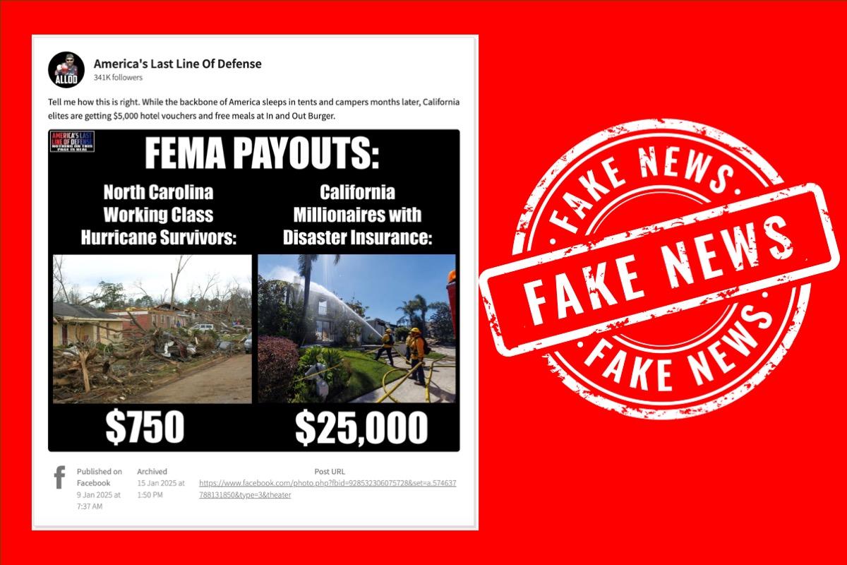 ¿FEMA da $25 Mil a víctimas de incendios en Los Ángeles?